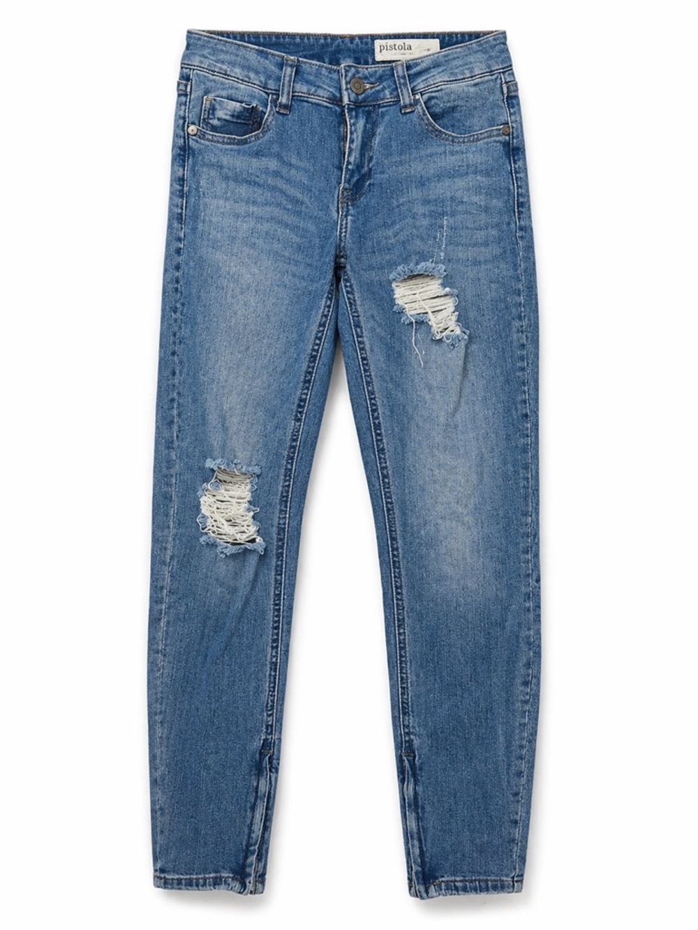 pistola Distressed Medium Blue Skinny Jeans